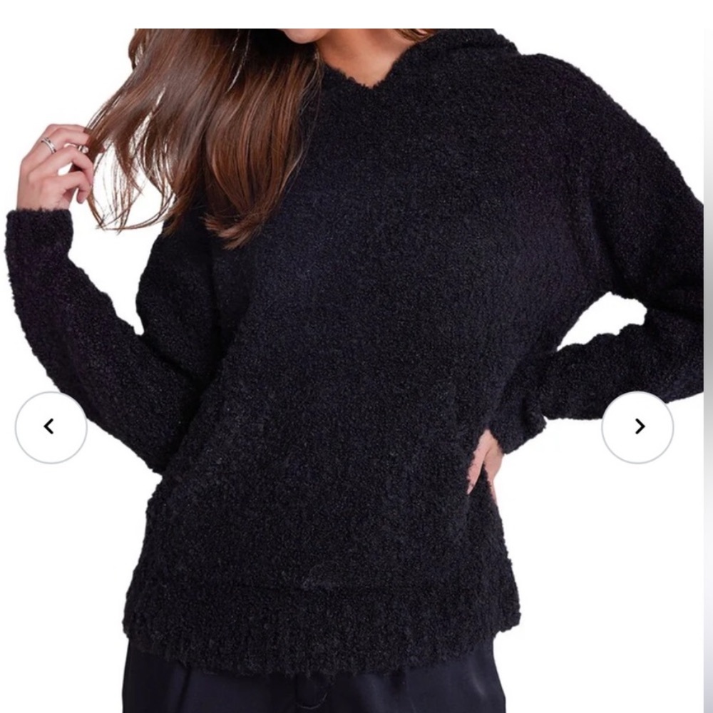 Bella Dahl Slouchy Wool Blend Hooded Sweater